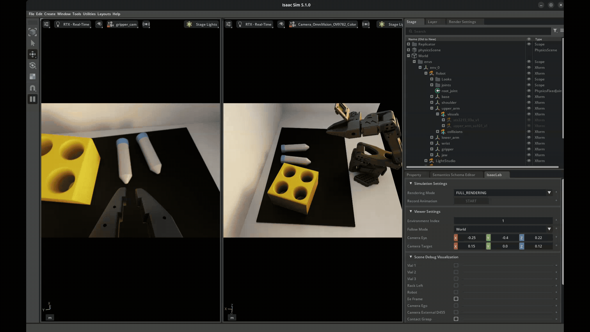 Teleoperation with domain randomization — each reset gives you a new scene