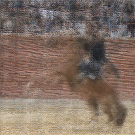 Student at 500 training steps — bullfighting arena
