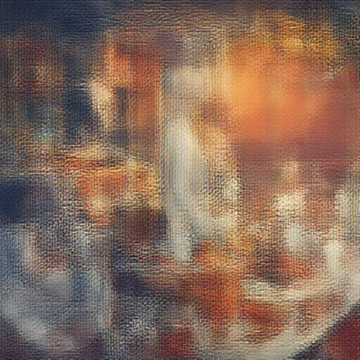 Student at 500 training steps — cyberpunk party